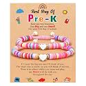 First Day of Kindergarten/Pre K/School Mother Daughter Bracelets Matching Heart Wish Bracelet Set for 2 Gifts