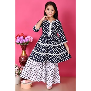 First DREAMGirls Pink Bandhani Printed with Cotton