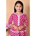 First DREAMGirls Pink Bandhani Printed with Cotton