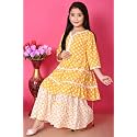 First DREAMGirls Pink Bandhani Printed with Cotton