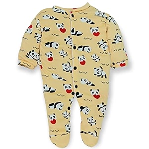 first kick baby cotton romper sleep suit one piece set for baby boys and baby girls yellow 6-9 months