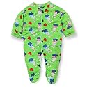 First Kick Baby Cotton Romper Sleep Suit One Piece Set for Baby Boys and Baby Girls (Green, 3-6 Months)