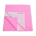First Kick Instadry Anti-Piling Fleece Extra Absorbent Quick Dry Sheet for Baby, Baby Bed Protector, Waterproof Baby Sheet, Medium Size 100x70cm, Pack of 1, Pink