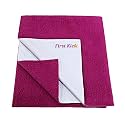 First Kick Instadry Anti-Piling Fleece Extra Absorbent Quick Dry Sheet for Baby, Baby Bed Protector, Waterproof Baby Sheet, Large Size 140x100cm, Pack of 1, Majenta