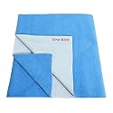 First Kick Instadry Anti-Piling Fleece Extra Absorbent Quick Dry Sheet for Baby, Baby Bed Protector, Waterproof Baby Sheet, Medium Size 100x70cm, Pack of 1, Ferozi Blue