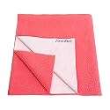 First Kick Waterproof Baby Bed Protector/Mattress Cotton Dry Sheet (140cm X 100cm) for Born Baby/Kids- (Rose Pink) - Large