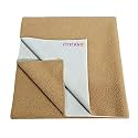 First Kick Instadry Anti-Piling Fleece Extra Absorbent Quick Dry Sheet for Baby, Baby Bed Protector, Waterproof Baby Sheet, Small Size 70x50cm, Pack of 1, Beige