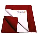 First Kick Waterproof Baby Bed Protector/Mattress Cotton Dry Sheet (70 cm X 50 cm) for Born Baby/Kids- (Maroon) - Small