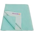 First Kick Instadry Anti-Piling Fleece Extra Absorbent Quick Dry Sheet for Baby, Baby Bed Protector, Waterproof Baby Sheet, Large Size 140x100cm, Pack of 1, Sky Blue