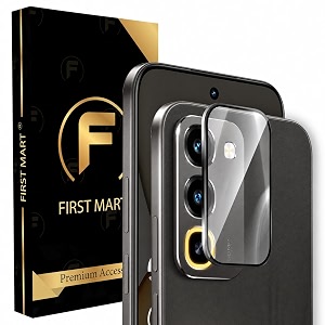 first mart black camera ring guard protector for realme 16x  tempered glass with metal alloy rings hd clear scratch resistant case-friendly  pack of 1