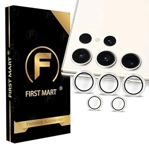 first mart camera lens protectors for motorola edge 50 neo 64 inches tough hd individual aluminum alloy silver lens ring cover scratch resistant thin tempered glass silver 1 pack