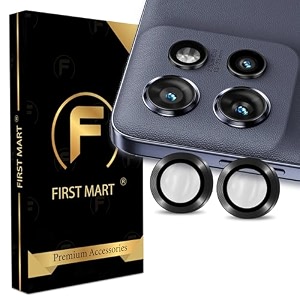 first mart camera lens protectors for motorola edge 50 neo 64 inches tough hd individual aluminum alloy lens black ring cover scratch resistant thin tempered glass black 1 pack