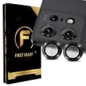 FIRST MART Camera Lens Protectors for Motorola Edge 50 Pro (6.7 Inches) Tough HD Individual Aluminum Alloy Lens Black Ring Cover, Scratch Resistant, Thin Lens Protection| Black, 1 Pack