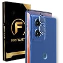 FIRST MART Blue Camera Ring Guard Protector for Motorola G85 | Tempered Glass with Metal Alloy Rings, HD Clear, Scratch Resistant, Case-Friendly | Pack of 1