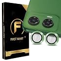 FIRST MART Camera Lens Protectors for Motorola G35 (6.72 Inches) Tough HD Individual Aluminum Alloy Lens Ring Cover, Scratch Resistant, Thin Tempered Glass| Green, 1 Pack