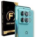 FIRST MART Blue Camera Ring Guard Protector for Motorola Edge 60 Fusion | Tempered Glass with Metal Alloy Rings, HD Clear, Scratch Resistant, Case-Friendly | Pack of 1