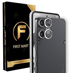 first mart black camera ring guard protector for nothing phone cmf 2 pro  tempered glass with metal alloy rings hd clear scratch resistant case-friendly  pack of 1