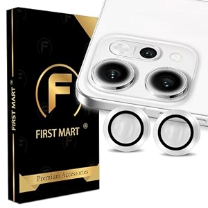 first mart camera lens protectors for oppo reno 14 pro 667 inches tough hd individual aluminum alloy lens ring cover scratch resistant thin tempered glass silver 1 pack