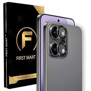 first mart black camera ring guard protector for oppo reno 14 pro  tempered glass with metal alloy rings hd clear scratch resistant case-friendly  pack of 1
