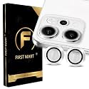 FIRST MART Camera Lens Protectors for Oppo Reno 14 Pro (6.67 Inches) Tough HD Individual Aluminum Alloy Lens Ring Cover, Scratch Resistant, Thin Tempered Glass| Silver, 1 Pack
