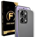 FIRST MART Black Camera Ring Guard Protector for Oppo Reno 14 Pro | Tempered Glass with Metal Alloy Rings, HD Clear, Scratch Resistant, Case-Friendly | Pack of 1