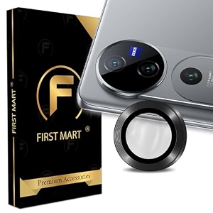 first mart camera lens protectors for vivo v40 pro 678 inches tough hd individual aluminum alloy lens ring cover scratch resistant thin tempered glass black 1 pack