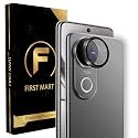 FIRST MART Black Camera Ring Guard Protector for Vivo V50 and V50e | Tempered Glass with Metal Alloy Rings, HD Clear, Scratch Resistant, Case-Friendly | Pack of 1