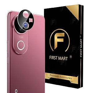 first mart black camera lens protector for vivo v50 and v50e  9h tempered glass hd clear scratch resistant anti-fingerprint case-friendly  pack of 1