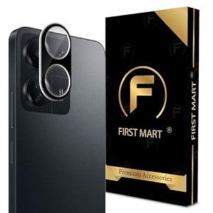 first mart premium camera lens protector tempered glass compatible for redmi 13c 5g 674 inches with installation kit black pack of 1