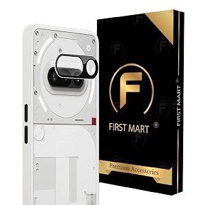 first mart black camera lens protector for nothing phone 3a  9h tempered glass hd clear scratch resistant anti-fingerprint case-friendly  pack of 1