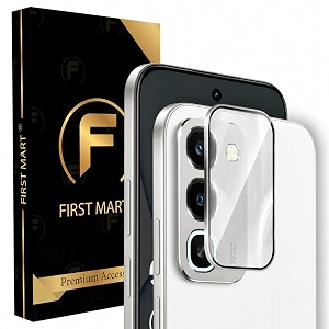 first mart silver camera ring guard protector for realme 16x  tempered glass with metal alloy rings hd clear scratch resistant case-friendly  pack of 1