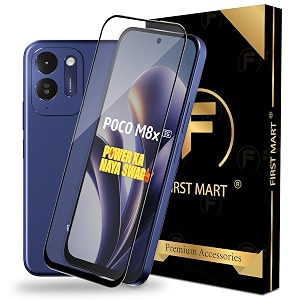 FIRST MART Tempered Glass for Poco M8x