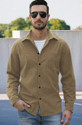 FIRST POSTION Men Self Design Casual Beige Shirt