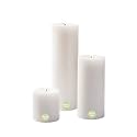 First Row Aromatic Fables Vanilla Scented White Color Pillar Wax Candles with Fiber Tray Stand |Size: 8x6x3 Inch, Set of 3