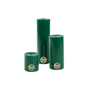 first row aromatic fables scented pillar wax candles with tray stand chelsea 8x6x3 inch - set of 3