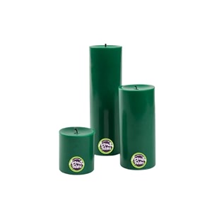 first row aromatic fables scented pillar wax candles with tray stand chelsea 8x6x3 inch - set of 3
