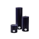 First Row Aromatic Fables Classic Scented Dark Purple Color Pillar Wax Candles with Fiber Tray Stand |Size: 8x6x3 Inch, Set of 3