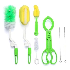 first try baby feeding bottle brush - sponge cleaner straw nipple cleaning washing tool for smoothie straws lass tea water cups baby bottles cleaning brush set of 7