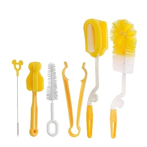 first try baby feeding bottle brush - sponge cleaner straw nipple cleaning washing tool for smoothie straws lass tea water cups baby bottles cleaning brush set set of 6