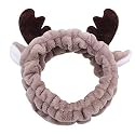 First Try Women's Cute Deer Style Headbands, Soft Spa Makeup Fashion Plush Hairband, Cosplay Hair Accessory - Pink