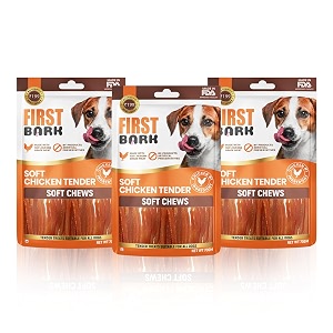 dog treats for adult dog amp puppy  soft chews tender chicken jerky for dogs small dogs amp shih tzu  easy-to-chew puppy treats amp dog snacks  soft chicken tenders 70g x3