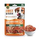 Dog Treats for Adult Dog &amp; Puppy – Healthy Chews Chicken &amp; Cod Fish Jerky for Dogs, Small Dogs &amp; Shih Tzu | Dog Snacks &amp; Puppy Treats – Chicken &amp; Cod Roll (70g) x1