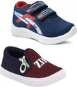 Firstcliq Zip Running Shoes For Boys Multicolor
