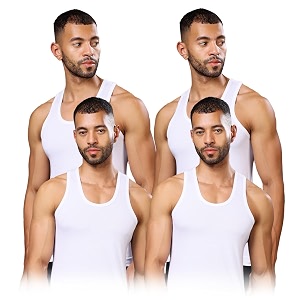 FirstFit Premium Men Vest White Cotton Vest