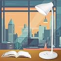 Study Table Lamp Rechargeable Led Desk Lamp, Touch Control Table Lamp,Stationary Holder &amp; Mobile Stand, Eye-Caring Smart Lamp with USB Charging (High Range)