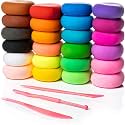 Firstly Traders 12 Color Air Dry Clay Set for Jewellery Earring Making Beginners Kit Clay Rings(Basic Colors) Modelling Tools with Clay