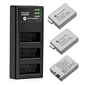 FirstPower LP-E8 Battery 3-Pack & Triple Slot Charger for Canon Camera