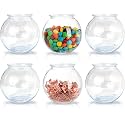 Small Plastic Fish Bowls for Drinks, 16 oz Mini Centerpiece Dishes, 6 Pack