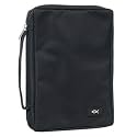 Fish Fabric Medium Black Bible Cover