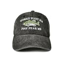 Fish Fear Me Women Want Me Embroidered Baseball Caps for Men Boy